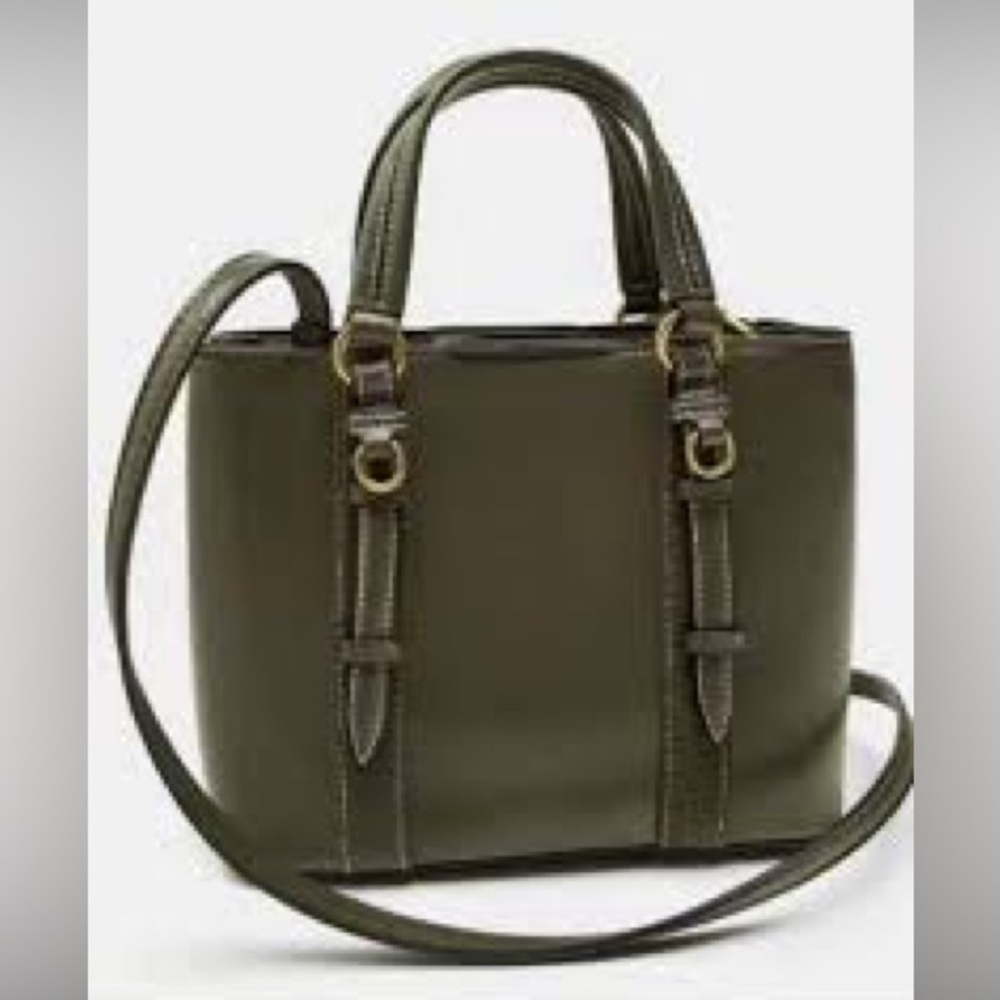 Zara city bag, olive green - Picture 11 of 13